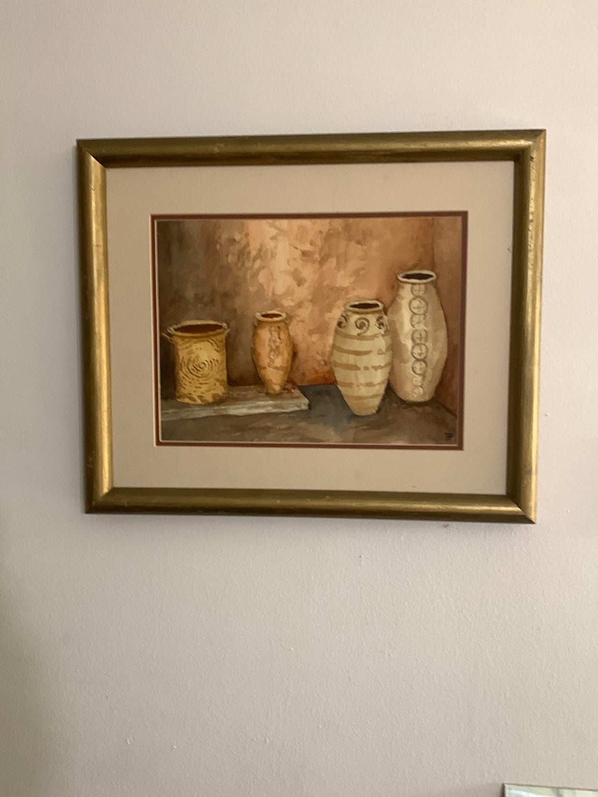 Vintage original watercolor by t.h.paine