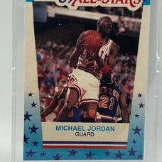 1989 FLEER ALL-STAR MICHAEL JORDAN BASKETBALL STICKER CARD Mint