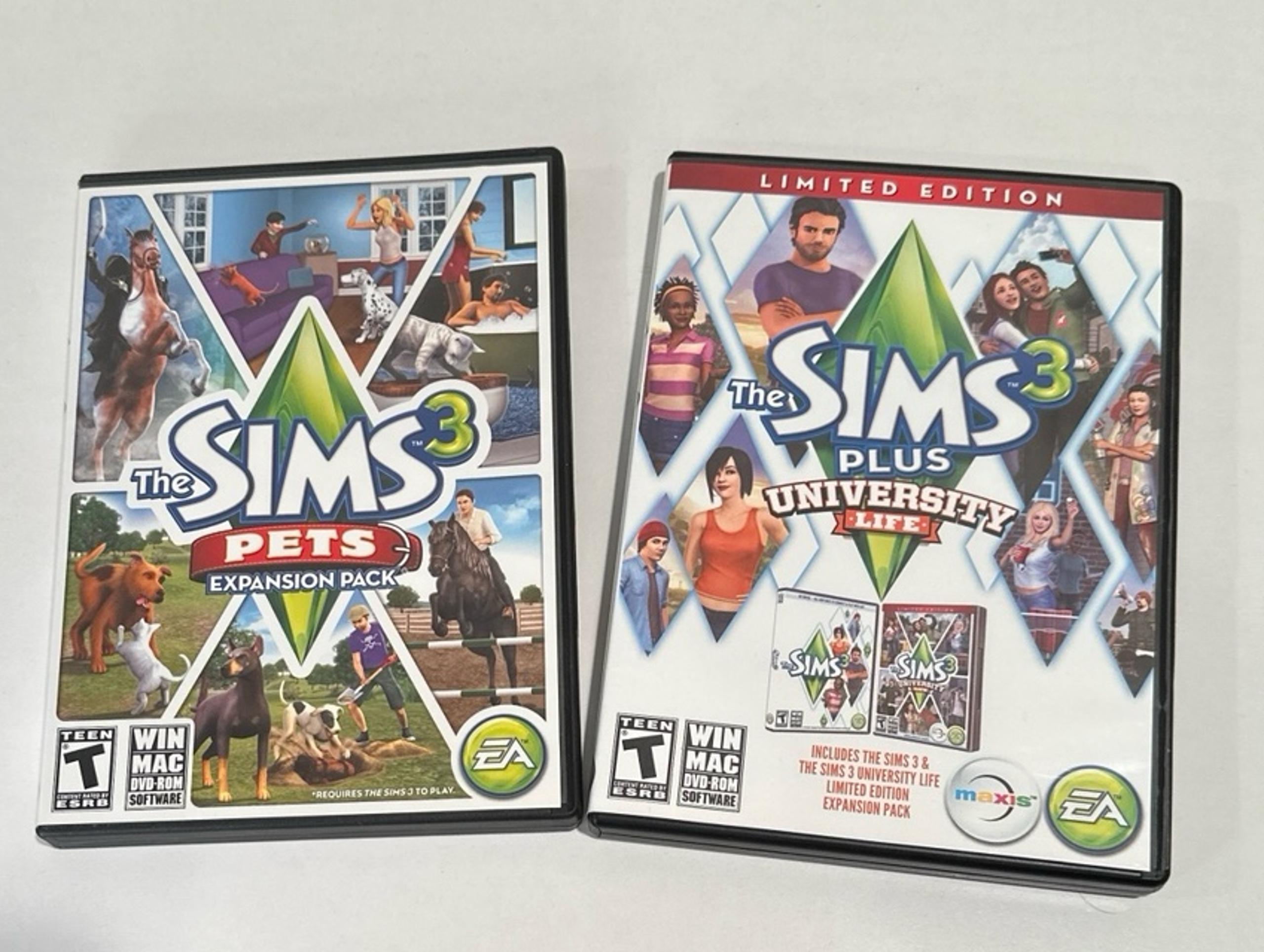 The Sims 3 + Univeristy Life, Supernatural, and Pets expansion packs