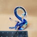 Hand Blown Glass Swan, Sommerso Blue Green Clear Art Glass Crystal Bird Figurine