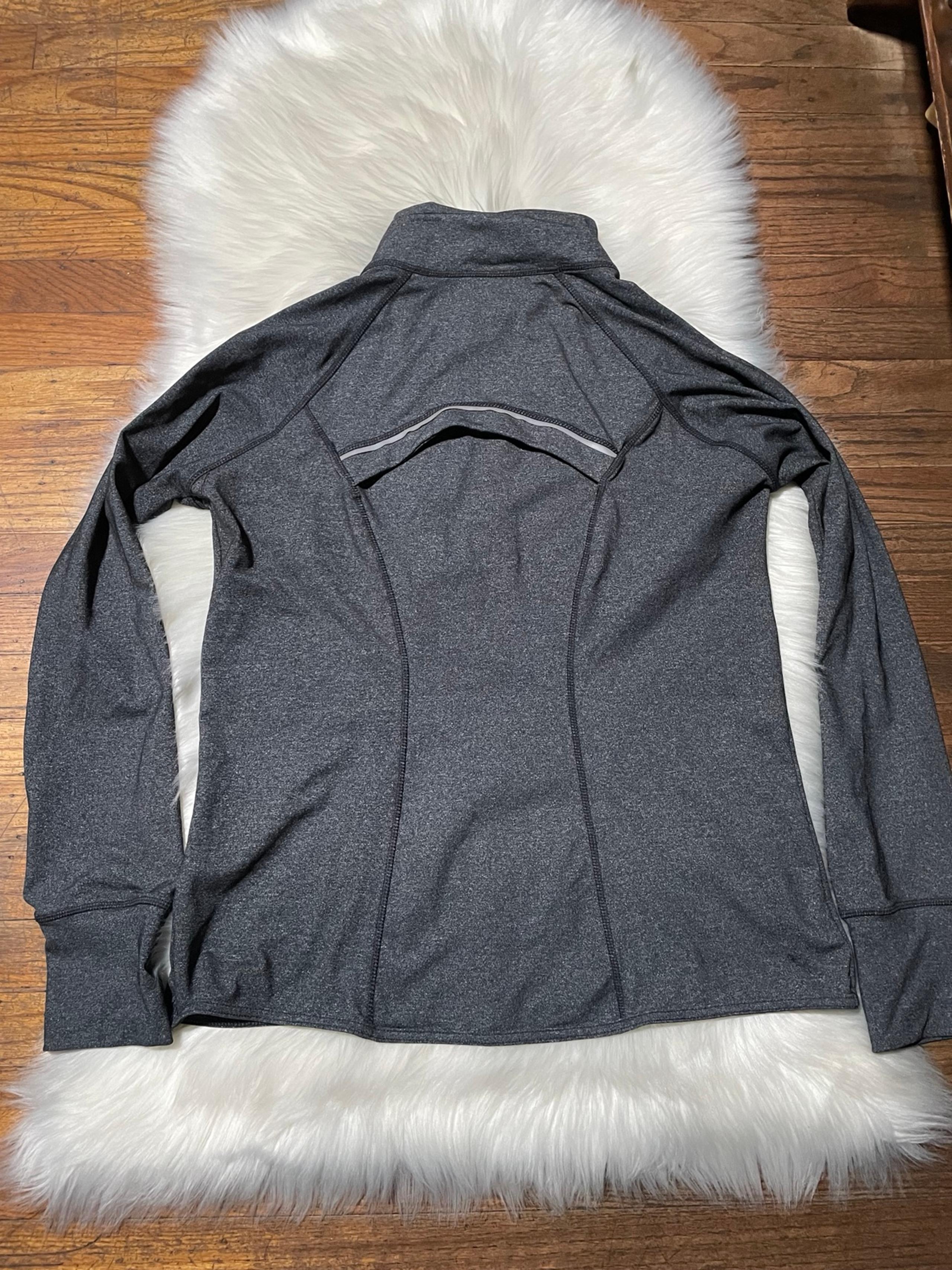90 Degree by Reflex Sweatshirt Women's L Gray Full Zip Pocket Stretch Activewear
