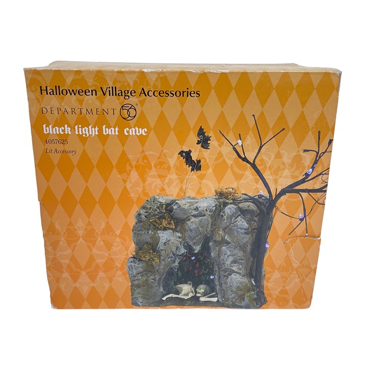 Department Dept 56 Black Light Bat Cave Halloween Village Lit Accessory