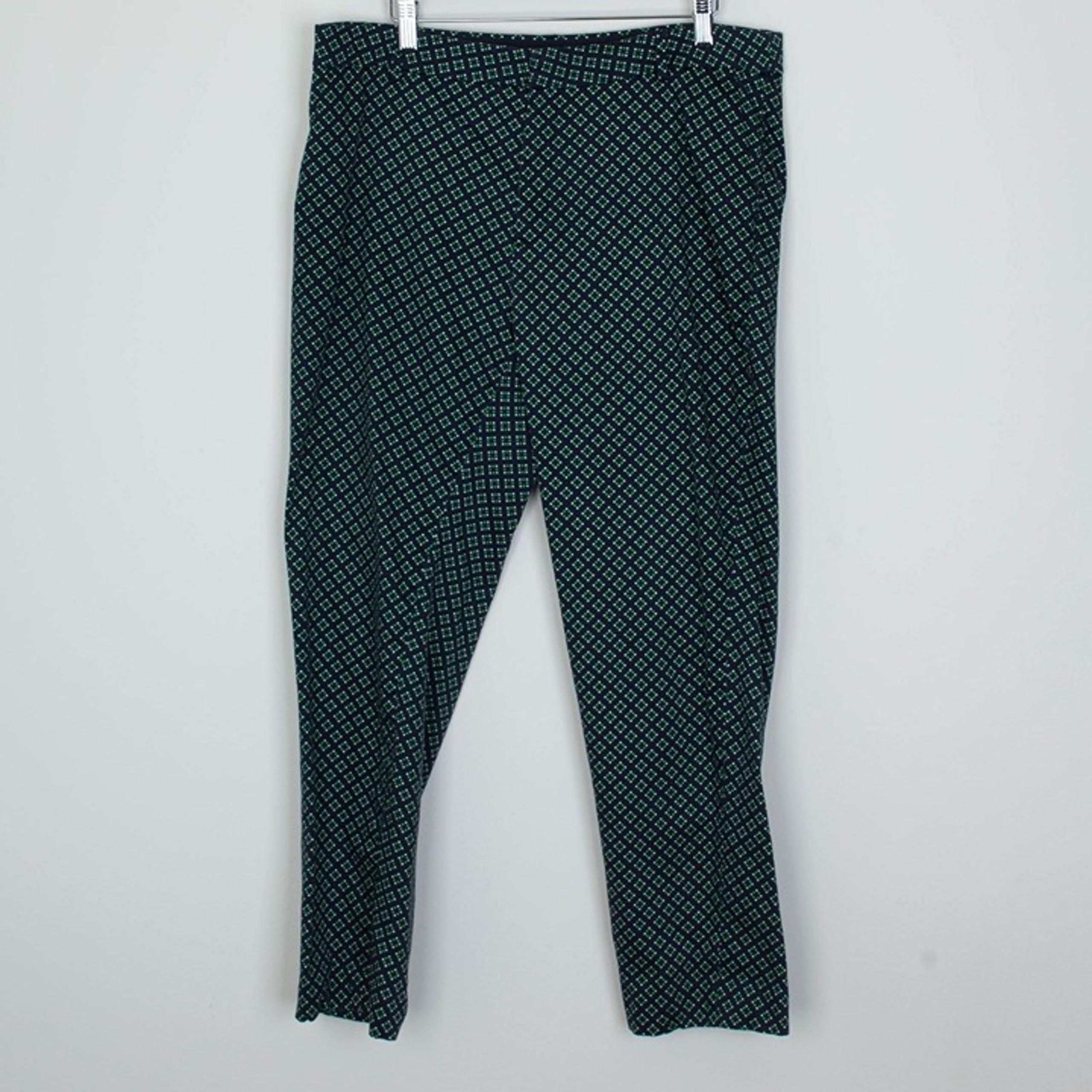 Brooks Brothers Womens Natalie Fit Ankle Pants Size 12 Blue Career Office Work