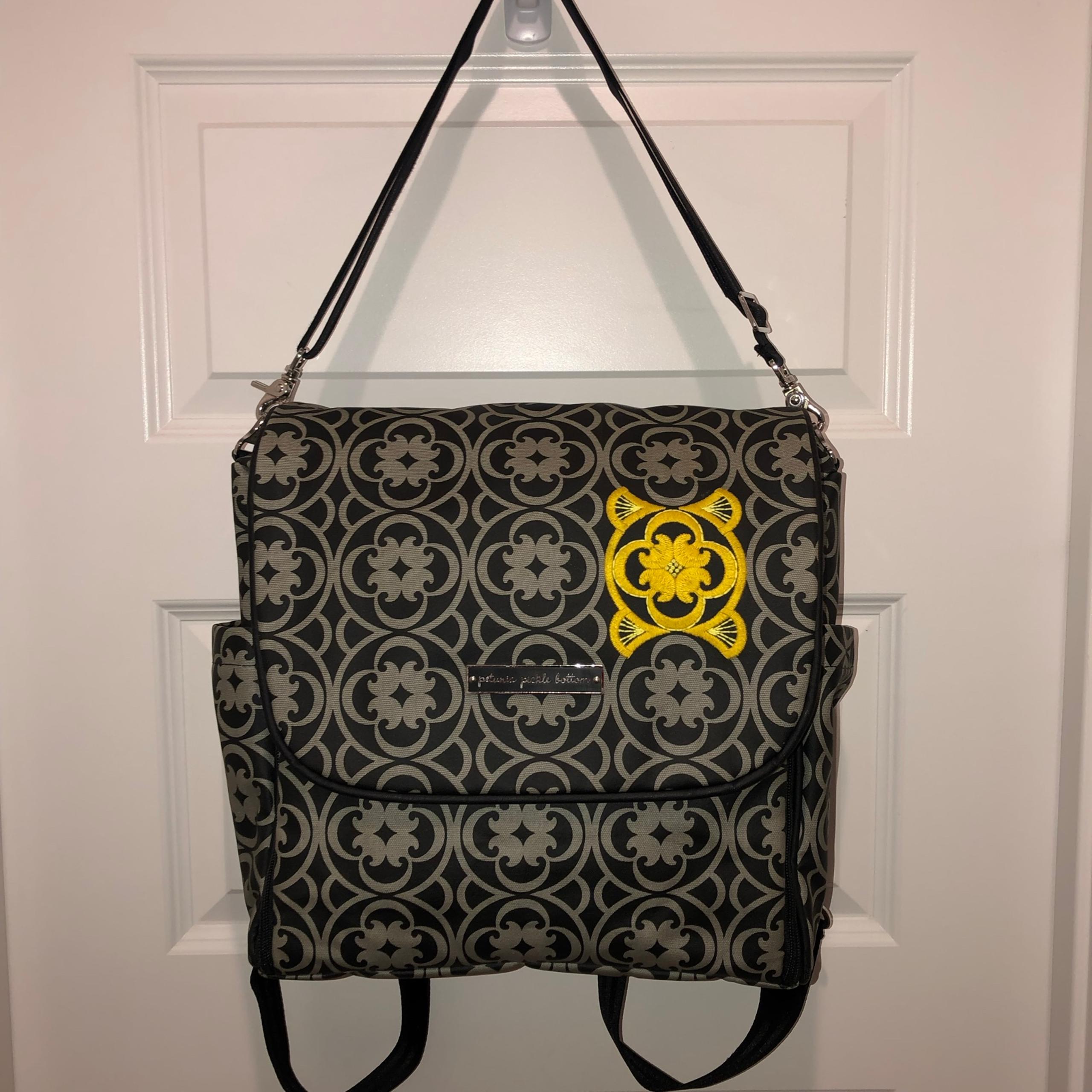 Petunia Pickle Bottom Glazed Boxy Diaper Bag Purse Backpack Baby Bag
