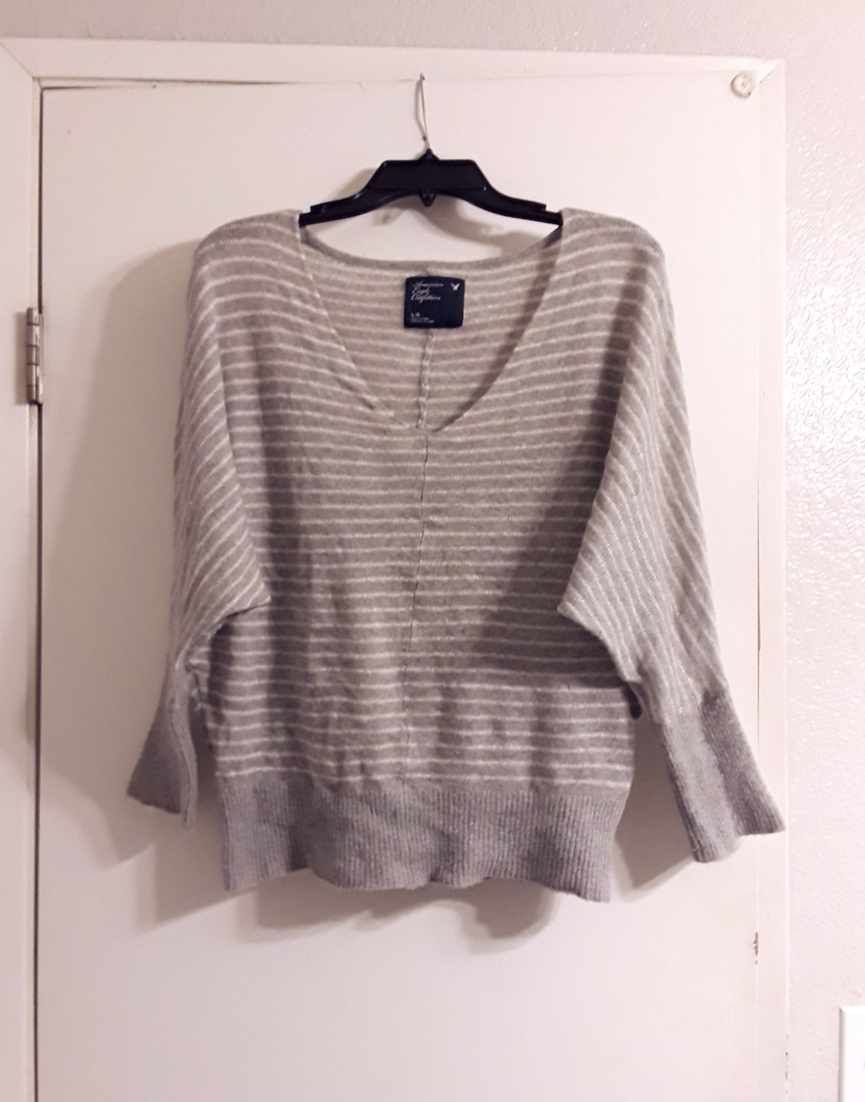 AE Wool Mohair Grey Bat Wing Sweater