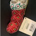 Reed & Barton Glass Ornament Cat In Stoking Cristalized w/Swarovski C3103 Rare