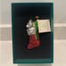 Reed & Barton Glass Ornament Cat In Stoking Cristalized w/Swarovski C3103 Rare