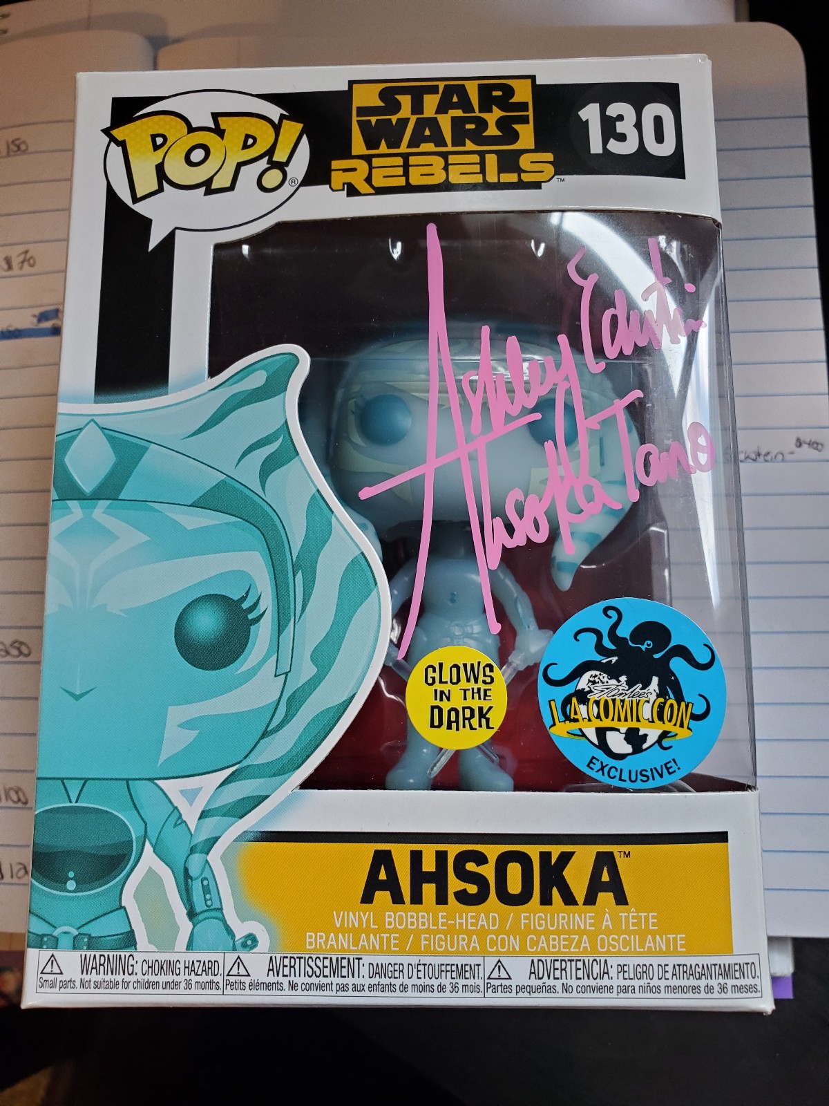 Ahsoka Funko Pop Signed By Ashley Eckstein