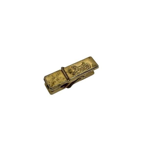 Celine Gold Toned Clothing Pin Money Clip