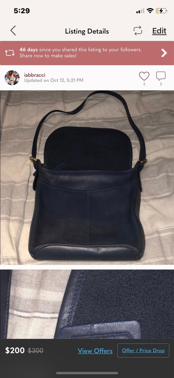 Vintage coach cross body