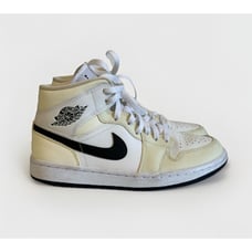 Nike Air Jordan 1 Mid Women's Shoes Size 7 Coconut Milk Leather BQ6472-121