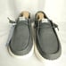 NWB Hey Dudes Womens 8 Dark Gray Wendy Stretch Canvas Slip On Shoes