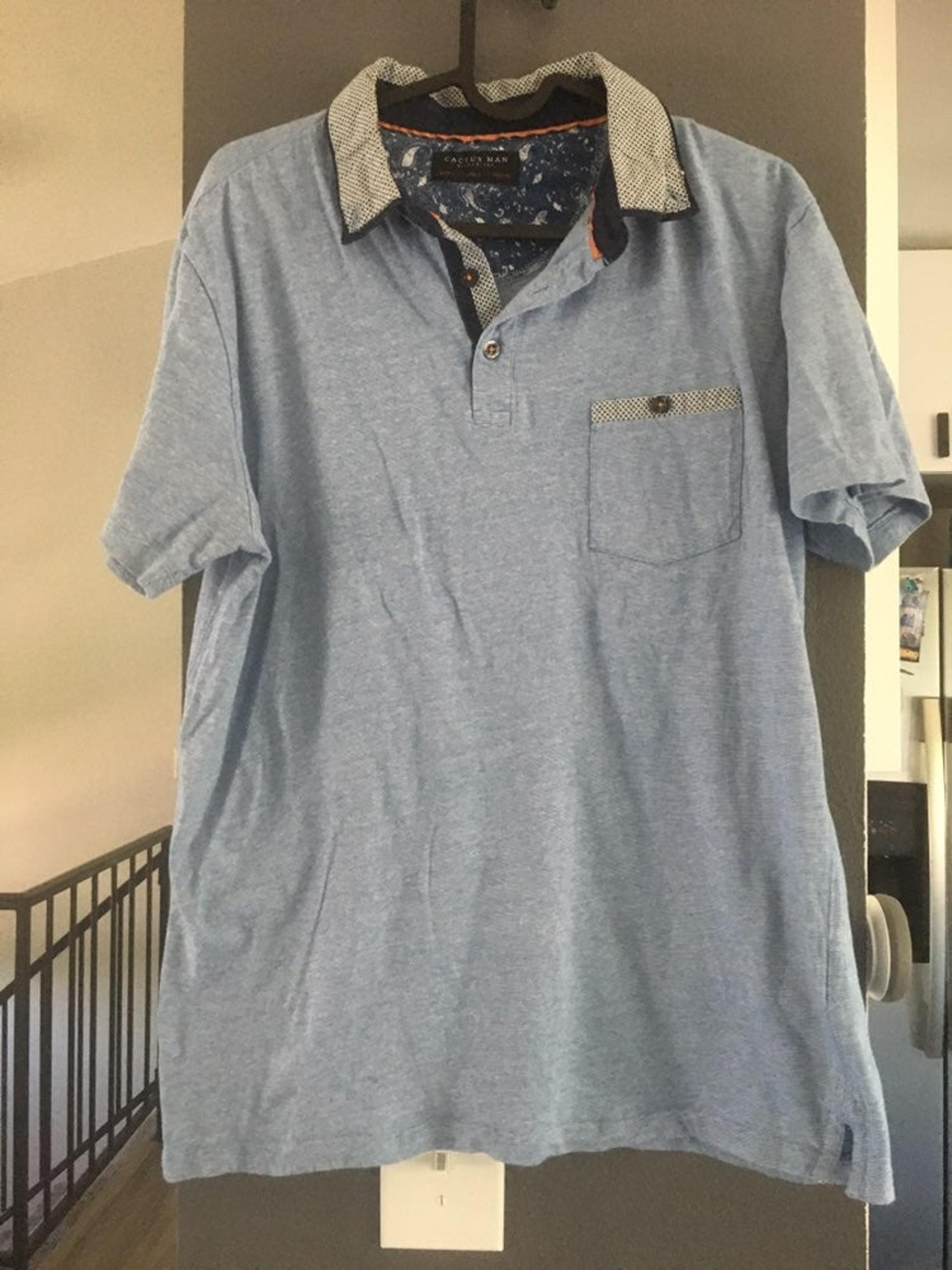 Men's Cactus Polo Shirt in Blue