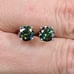 1 Carat Green Moissanite Diamond Stud Earrings