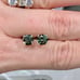 1 Carat Green Moissanite Diamond Stud Earrings