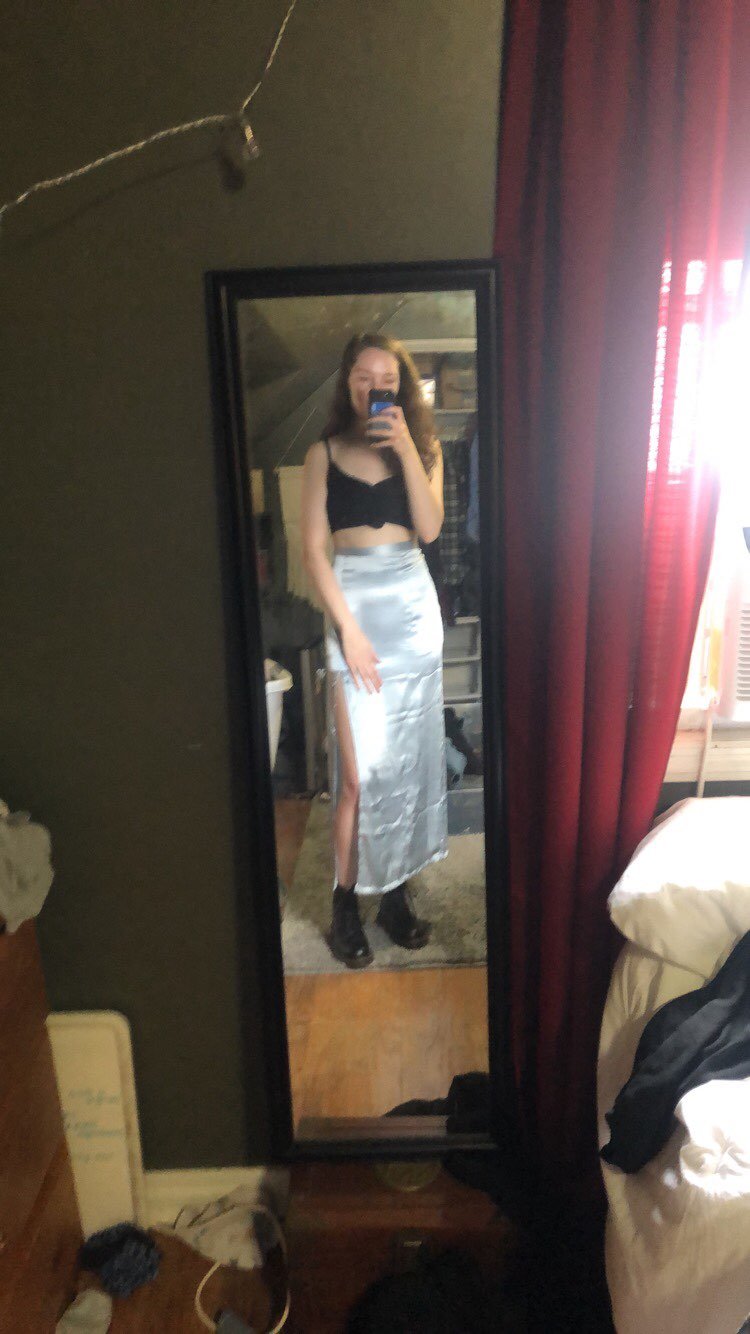silk skirt
