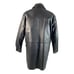 Fashion Elements Leather Long Coat Men Medium Black FullZip Pocket Insulated VTG