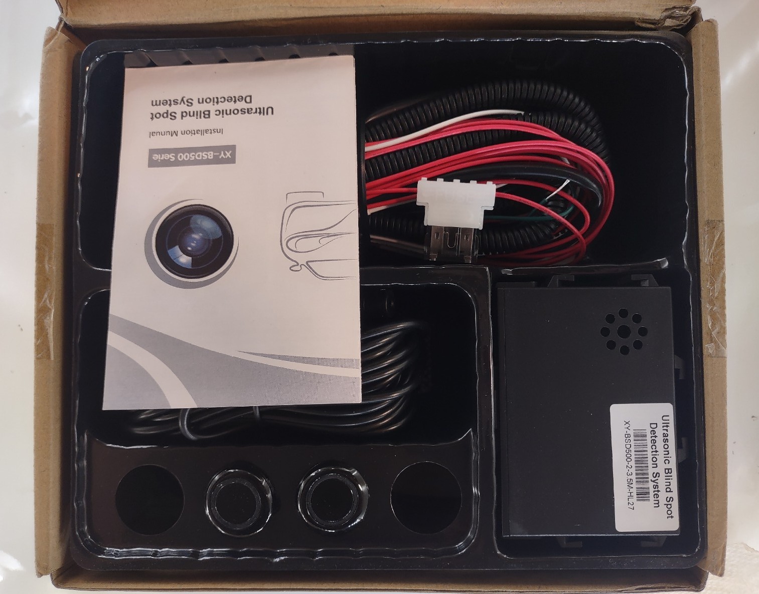 NEW Ultrasonic Blind Spot Detection System XY-BSD500-2 Black