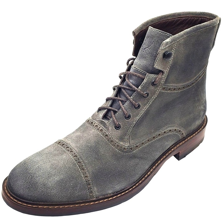 Martin Dingman Everett Men's size 9.5 Gray Suede(water repellant)Cap Toe Boots
