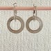 Sparkling CZ Cubic Zirconia Double Circles Hoop Earrings