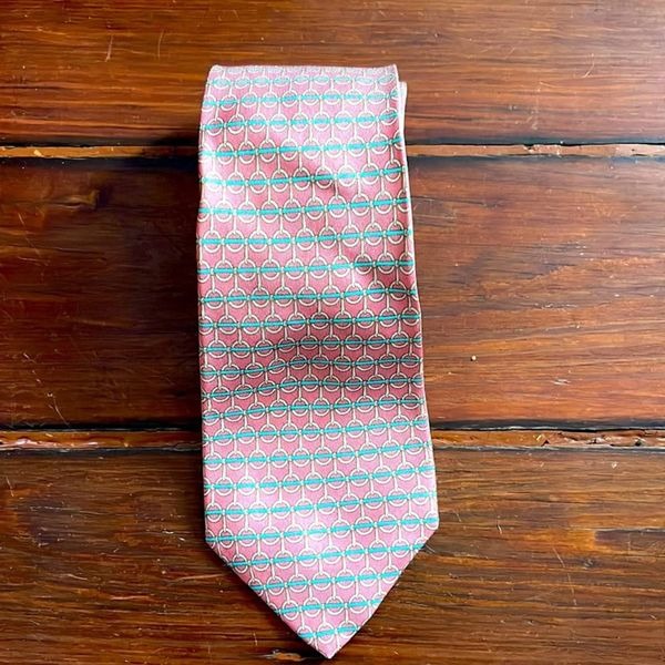 Hermes 100% silk luxury neck tie