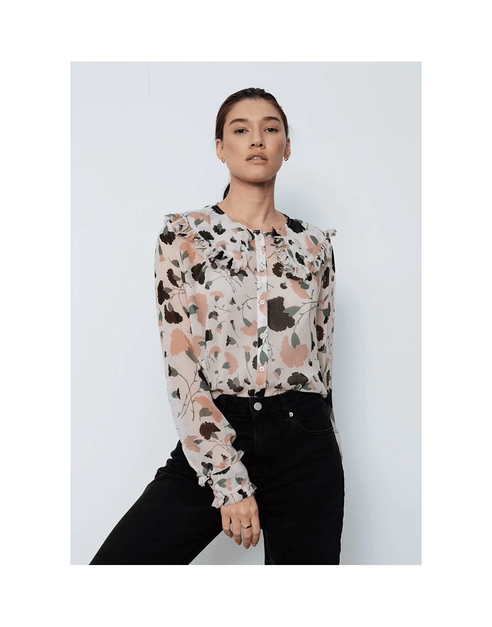 LILY & LIONEL | Julie Blouse Viscose Chiffon Peony | Size 8