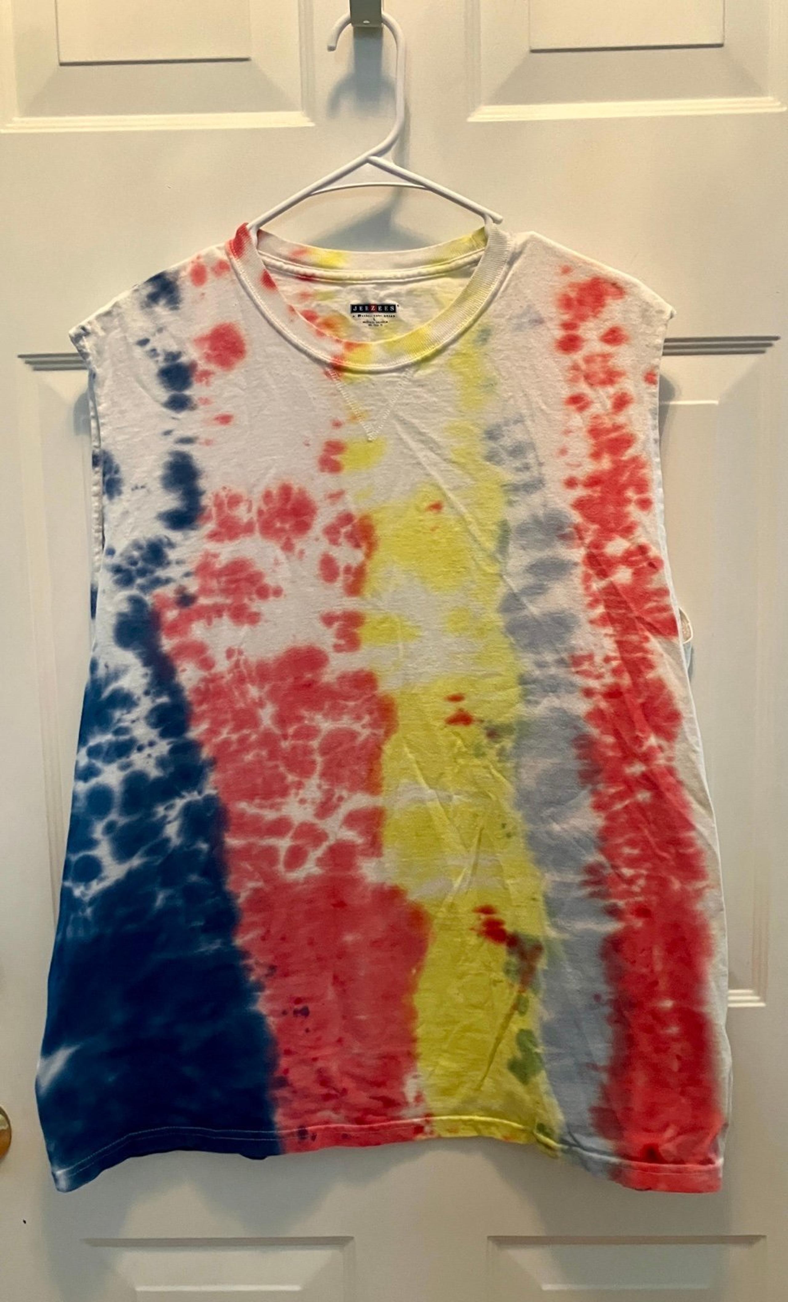 Tie-dyed Tank Top from Jerzees, Size Large