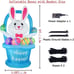 5FT Easter Inflatables Outdoor Decorations Bunny with Basket & Colorful Eggs