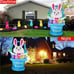 5FT Easter Inflatables Outdoor Decorations Bunny with Basket & Colorful Eggs