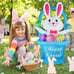 5FT Easter Inflatables Outdoor Decorations Bunny with Basket & Colorful Eggs