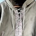 Polo Ralph Lauren Lace-Up Hoodie Women's Size XS/S Olive Green Fleece Side Slit