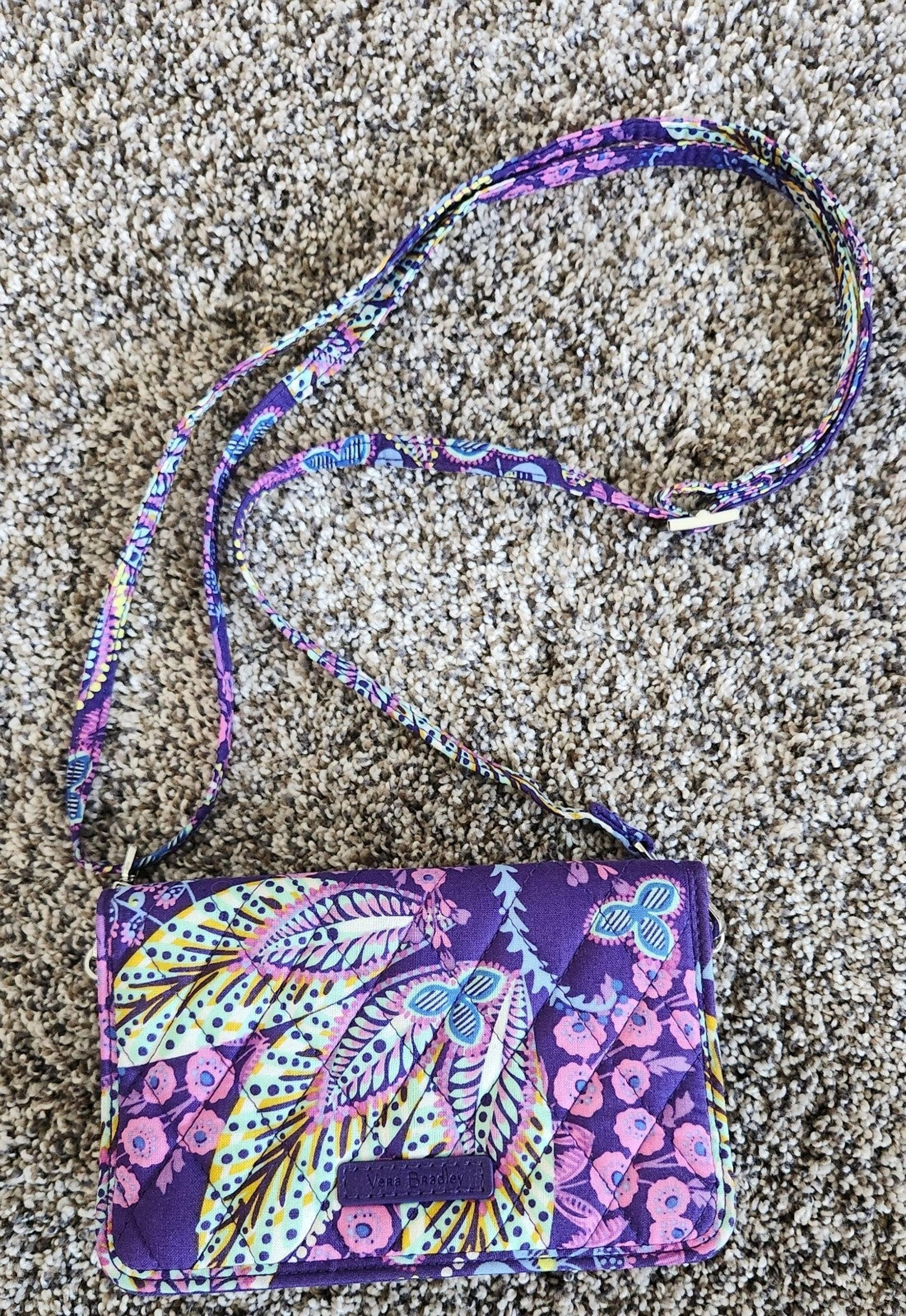 Vera Bradley Batik Leaves Crossbody/Wristlet