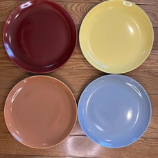4 Santa Anita California Modern Plate Dish Dinnerware Dinner Vintage USA Lot Set