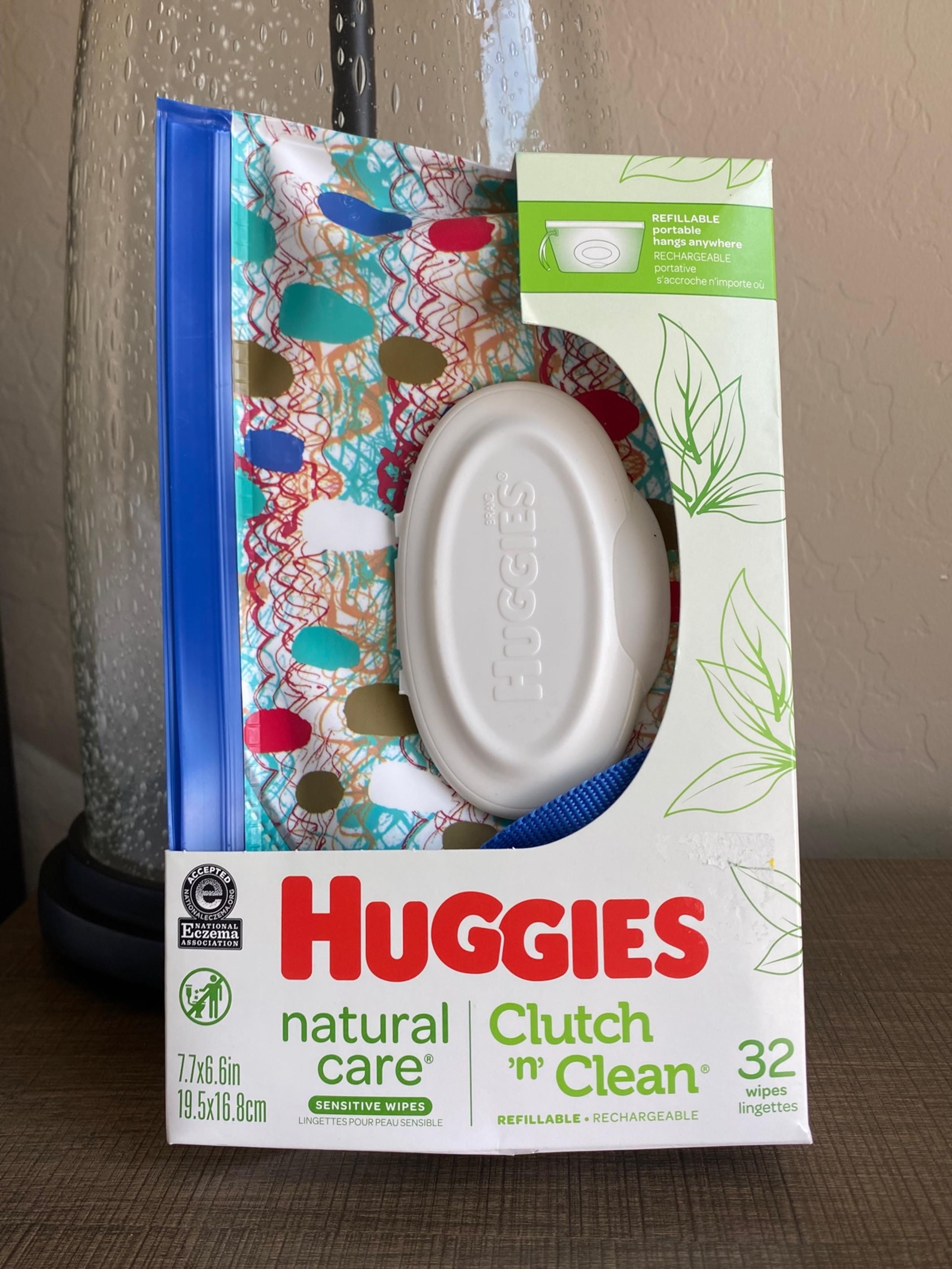Huggies Clutch 'n' Clean Natural Care Baby Wipes Clutch Pouch ~ NWT ~ EMPTY!!!