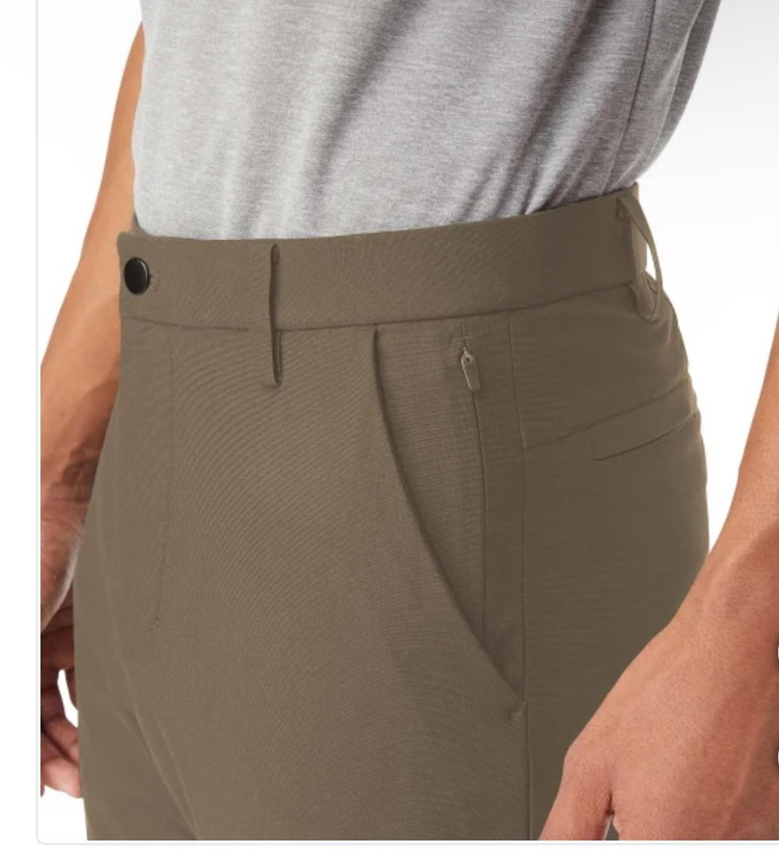 Kirkland pants Lululemon Signature Men's Performance stretch khaki beige 36x29