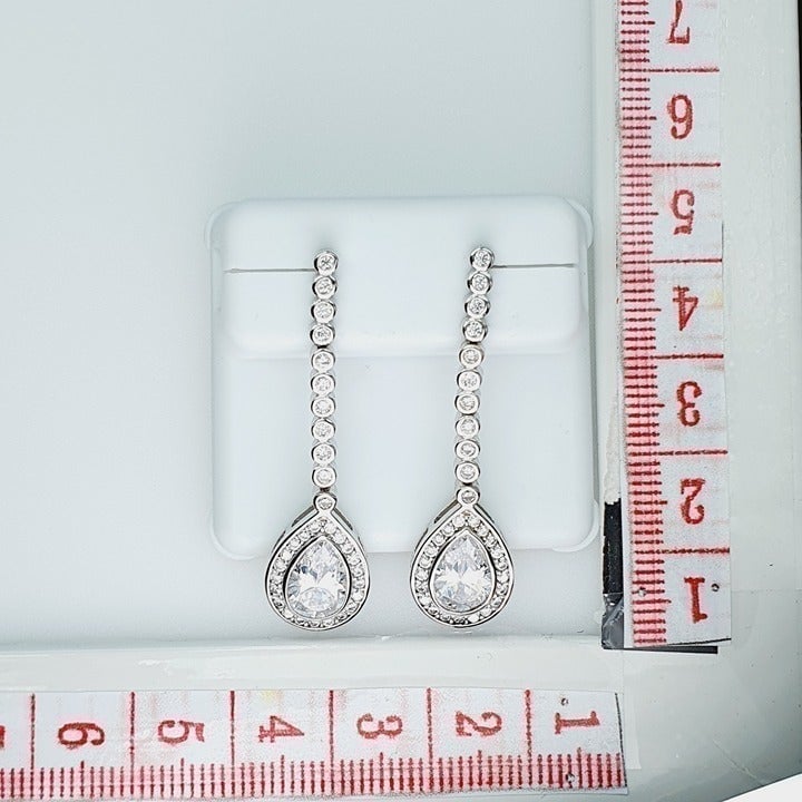 925 Sterling Silver Cubic Zircon Earrings, UU1P7A7023
