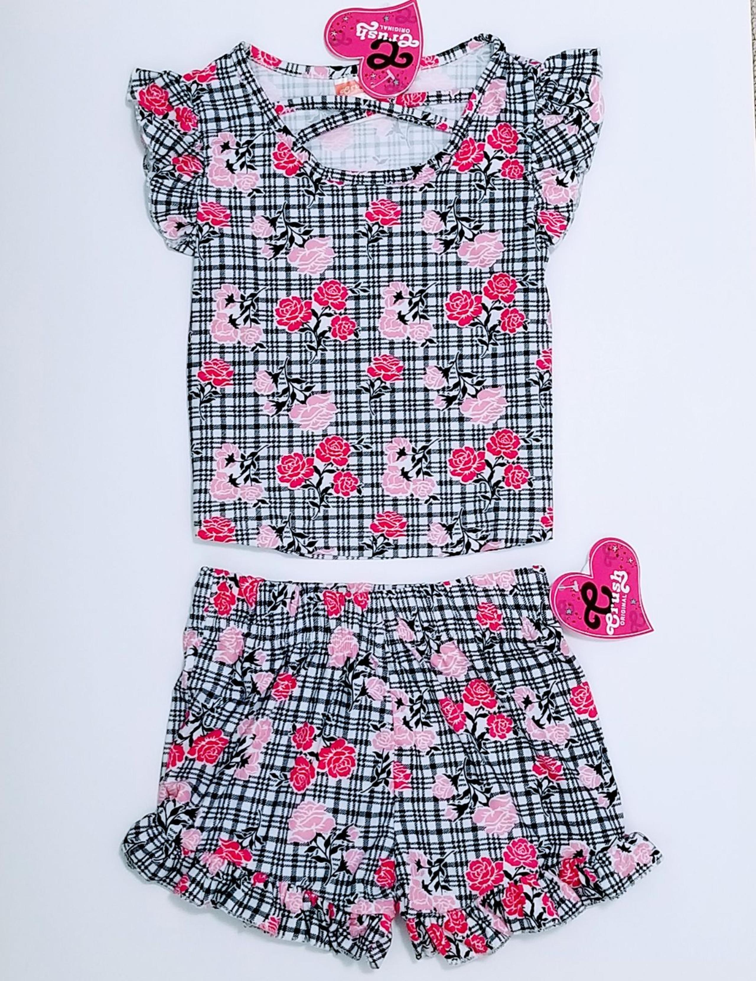 Crush Rose Floral Toddler Girls Top and Shorts Size 5/6