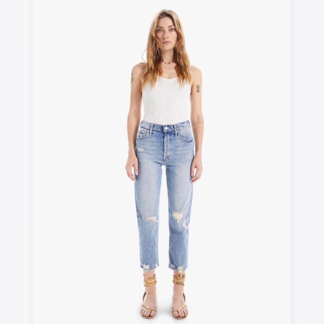 Mother Superior The Tomcat Distressed Straight Leg Jeans The Confession …