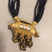 Ethic Indian necklace-earring set, Black