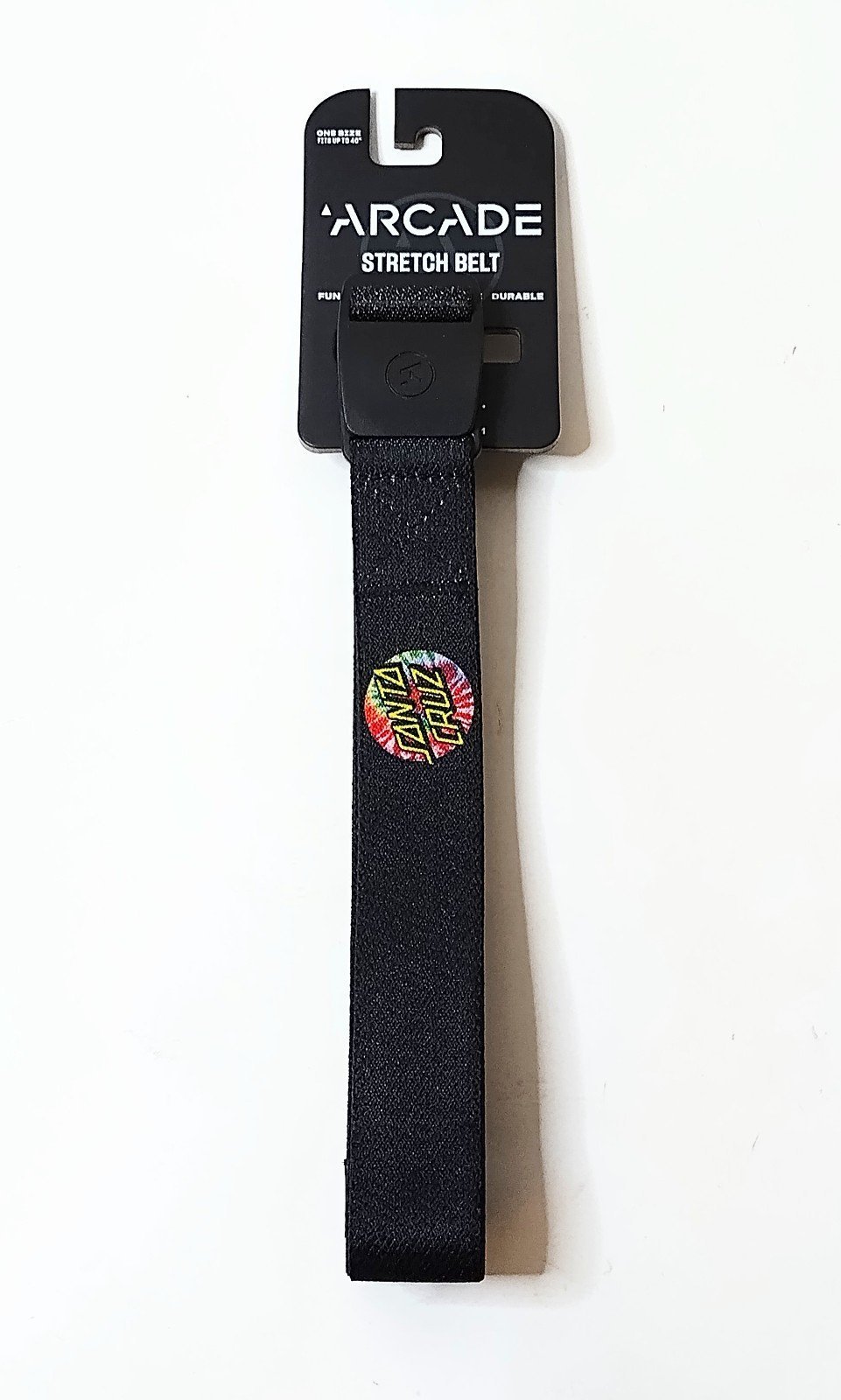 Arcade Santa Cruz Stretch Belt Color: Black TieDye  One Size for All up to 40