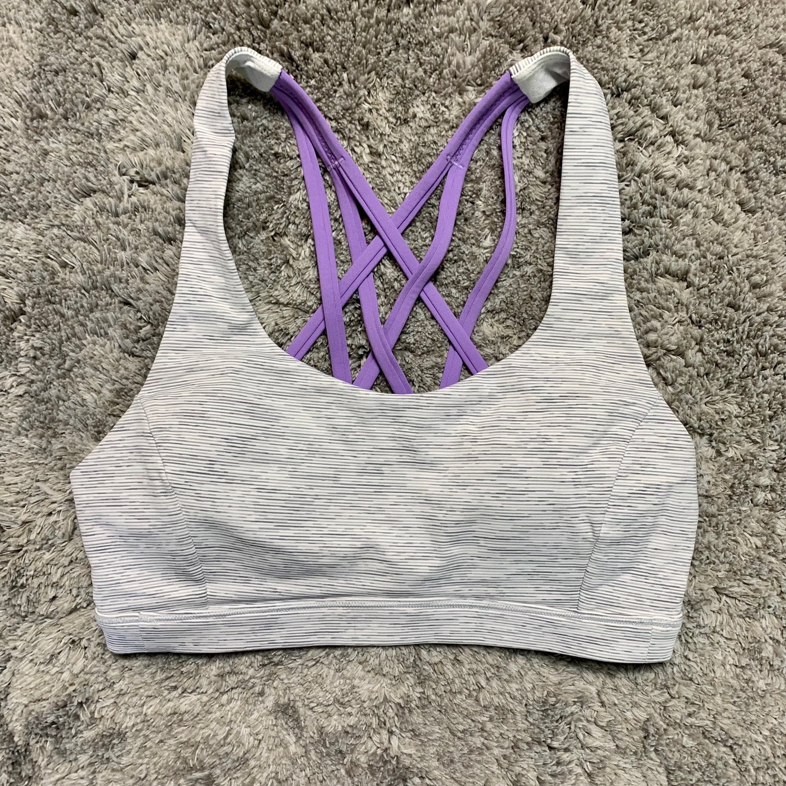 NWOT Lululemon Free To Be Serene Bra *WAFS Nimbus Battleship/Mystic Iris