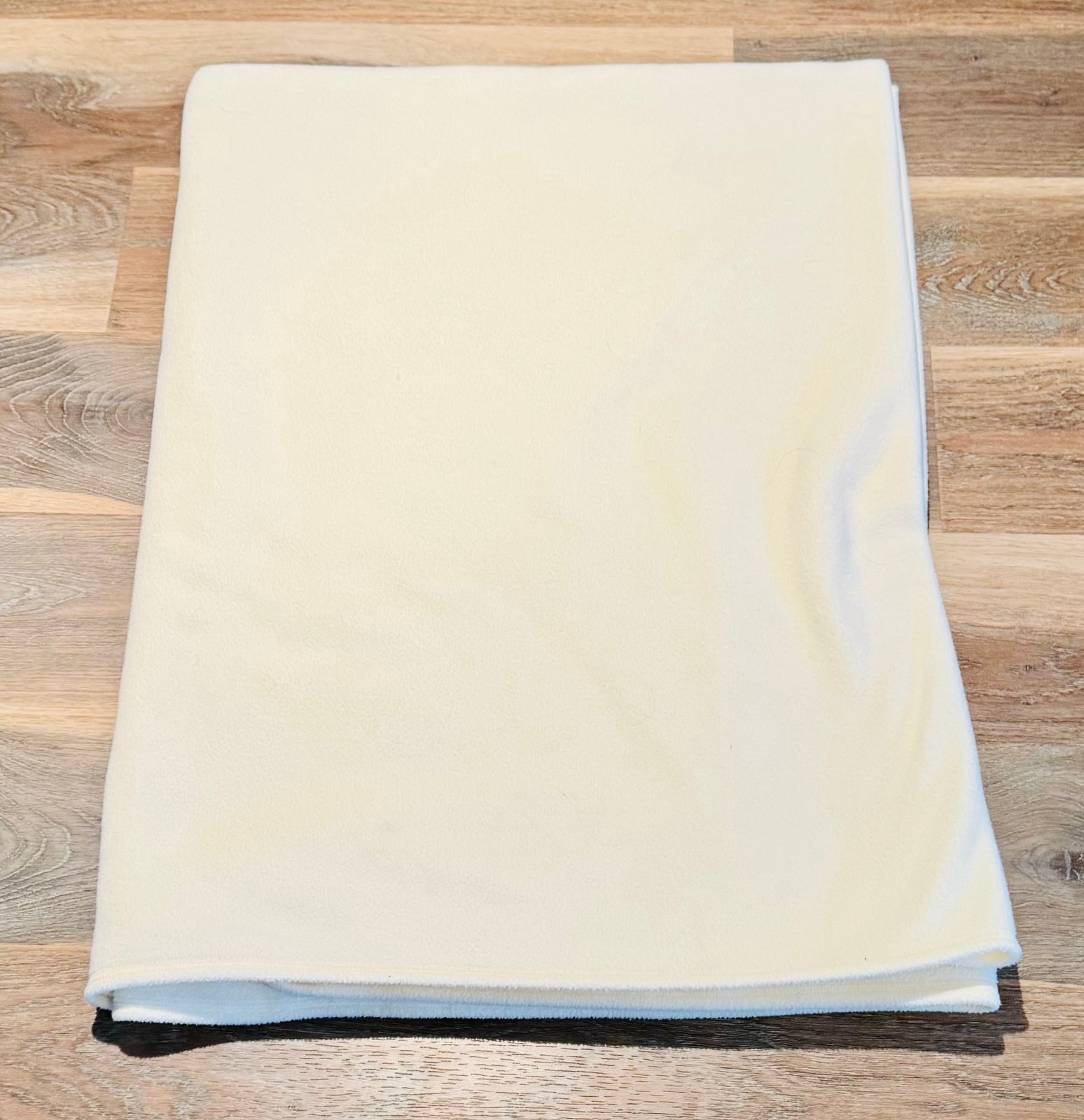 Vintage LL Bean Throw Blanket Polyester Twin Size 90 X 60 White Made In USA