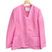 Lafayette 148 New York Linen Silk Blazer Size 8 Pink V Neck Slim Silhouette NEW