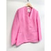 Lafayette 148 New York Linen Silk Blazer Size 8 Pink V Neck Slim Silhouette NEW