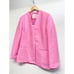 Lafayette 148 New York Linen Silk Blazer Size 8 Pink V Neck Slim Silhouette NEW