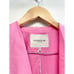 Lafayette 148 New York Linen Silk Blazer Size 8 Pink V Neck Slim Silhouette NEW