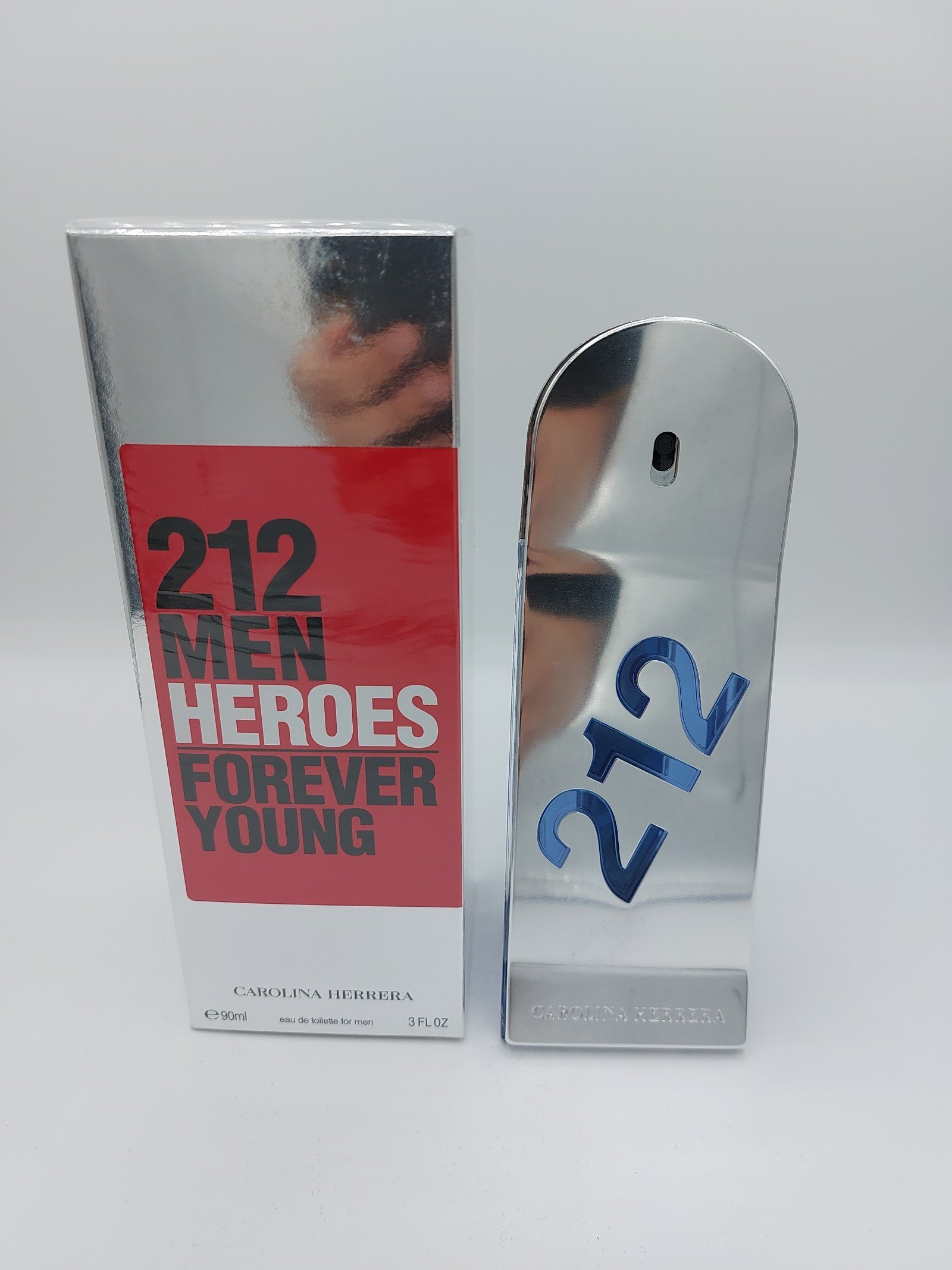 212 Men Heroes Forever Young Carolina Herrera EDT Spray 90ml e 3.0 FL.OZ.