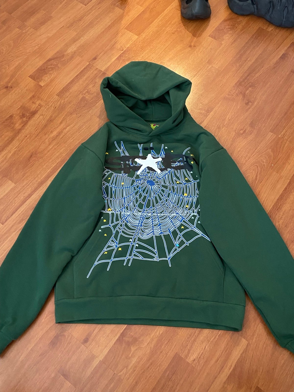 Green spider hoodie