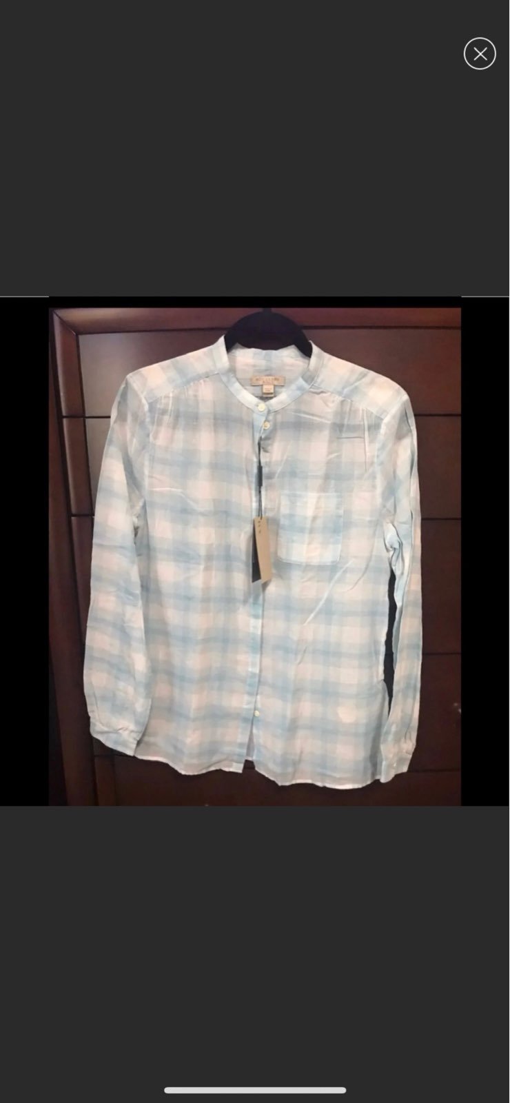 G - Size XL Burberry Brit Blue Plaid Shirt