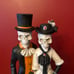 Rachel Zoe Skeleton Victorian Couple 17 Resin Figure Halloween Decoration